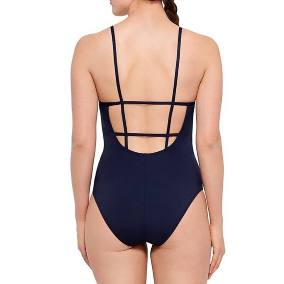 Beach Couture Other - Beach Couture Strappy Back Swimsuit Size 2X Navy Blue